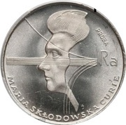 100 Zlotys Maria Skłodowska-Curie; Trial Strike 2nd type Ni, Poland, 1974 reverse image