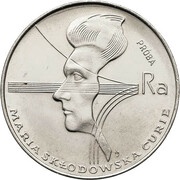 100 Zlotys Maria Skłodowska-Curie; Trial Strike, Poland, 1974 reverse image