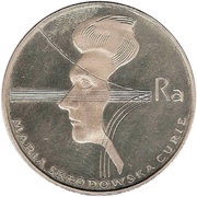 100 Zlotys Death of Marie Curie reverse image