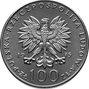 100 Zlotys Ignacy Jan Paderewski; Trial Strike right obverse image