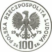 100 Zlotys Royal Castle in Warsaw obverse image