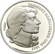 100 Zlotys Tadeusz Kościuszko; Trial Strike, Poland, 1976 reverse image