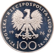 100 Zlotys Tadeusz Kościuszko; Trial Strike obverse image