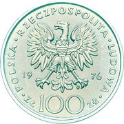 100 Zlotys Kazimierz Pułaski; Trial Strike obverse image