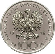 100 Zlotys Kazimierz Pułaski; Trial Strike obverse image