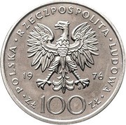 100 Zlotys Kazimierz Pułaski; Trial Strike obverse image