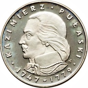 100 Zlotys Kazimierz Pułaski, Poland, 1976 reverse image