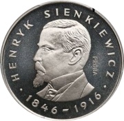 100 Zlotys Henryk Sienkiewicz; Trial Strike, Poland, 1977 reverse image