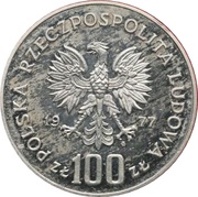 100 Zlotys Władyslaw Reymont; Trial Strike obverse image