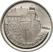100 Zlotys Wawel Castle of Krakow; Trial Strike, Poland, 1977 reverse image