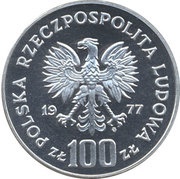 100 Zlotys Henryk Sienkiewicz obverse image