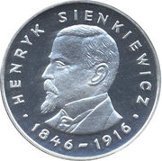 100 Zlotys Henryk Sienkiewicz, Poland, 1977 reverse image
