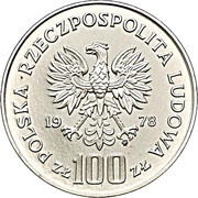 100 Zlotys Adam Mickiewicz; Trial Strike obverse image