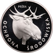 100 Zlotys Environmental Protection - Moose; Trial Strike, Poland, 1978 reverse image