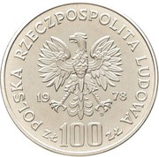 100 Zlotys Janusz Korczak; Trial Strike obverse image