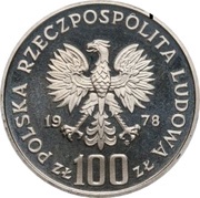 100 Zlotys Interkosmos '78; Trial Strike obverse image