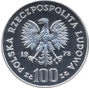 100 Zlotys Adam Mickiewicz obverse image
