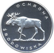 100 Zlotys Environmental Protection - Moose, Poland, 1978 reverse image
