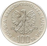 100 Zlotys Henryk Wieniawski; Trial Strike obverse image