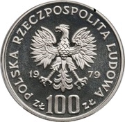 100 Zlotys Henryk Wieniawski; Trial Strike obverse image