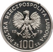 100 Zlotys Henryk Wieniawski; Trial Strike with date Ni obverse image
