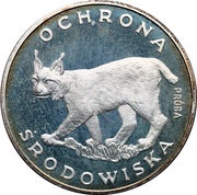 100 Zlotys Environmental Protection - Lynx; Trial Strike, Poland, 1979 reverse image
