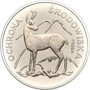 100 Zlotys Environmental Protection - Chamois; Trial Strike, Poland, 1979 reverse image