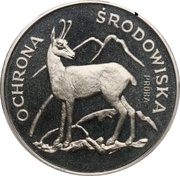 100 Zlotys Environmental Protection - Chamois; Trial Strike, Poland, 1979 reverse image