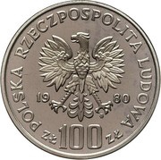 100 Zlotys Dar Pomorza; Trial Strike obverse image