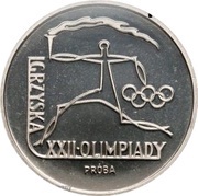 100 Zlotys XXII Olympic Games; Trial Strike, Poland, 1980 reverse image