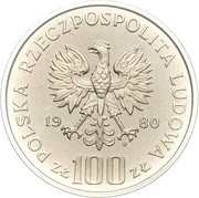 100 Zlotys Environment Protection - Cappercaillie; Trial Strike obverse image