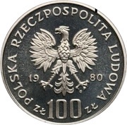 100 Zlotys Environment Protection - Cappercaillie; Trial Strike obverse image