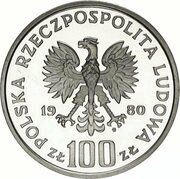 100 Zlotys Environment Protection - Cappercaillie; Trial Strike obverse image