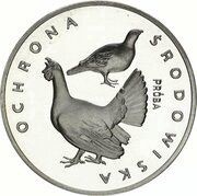 100 Zlotys Environment Protection - Cappercaillie; Trial Strike, Poland, 1980 reverse image
