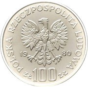 100 Zlotys Jan Kochanowski; Trial Strike obverse image