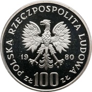 100 Zlotys Jan Kochanowski; Trial Strike obverse image