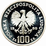 100 Zlotys Jan Kochanowski obverse image