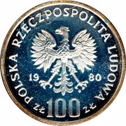 100 Zlotys Environmental Protection - Cappercaillie obverse image