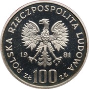 100 Zlotys General Wladyslaw Sikorski; Trial Strike obverse image