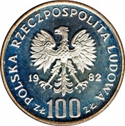 100 Zlotys Environmental Protection - White Stork obverse image