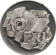 100 Zlotys 40 Years of Peoples Republic of Poland; Trial Strike, Poland, 1984 reverse image
