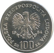100 Zlotys 40 Years of Peoples Republic of Poland obverse image