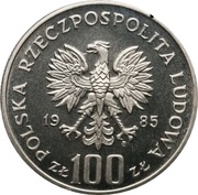 100 Zlotys Polish Women's Memorial Hospital Center Trial Strike obverse image
