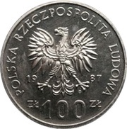 100 Zlotys Casimir III the Great; Trial Strike obverse image