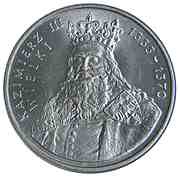 100 Zlotys Casimir III the Great, Poland, 1987 reverse image