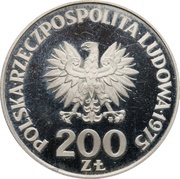 200 Zlotys 30th Anniversary of Victory against the Fascists; Trial Strike obverse image