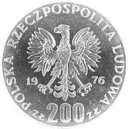 200 Zlotys XXI Summer Olympics; Trial Strike obverse image