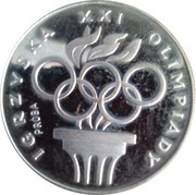 200 Zlotys XXI Summer Olympics; Trial Strike, Poland, 1976 reverse image