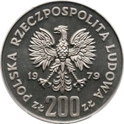 200 Zlotys Duke Mieszko I; Trial Strike obverse image