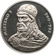 200 Zlotys Duke Mieszko I; Trial Strike, Poland, 1979 reverse image